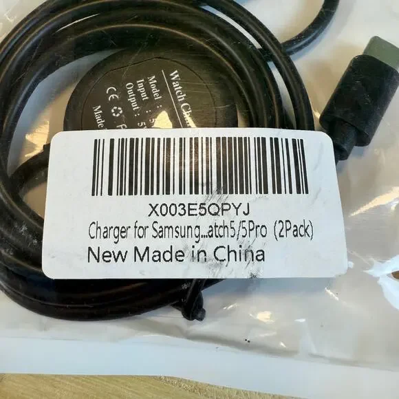 New Sealed Watch Charger 5V for Samsung 5 and 5 Pro - 2 Pack 3 Ft Ships from US - Picture 5 of 6